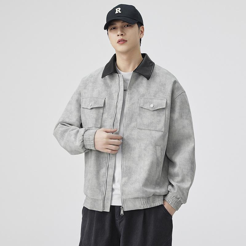 

Suede Lapel Jacket Jacket Men and Women In Autumn and Winter New Loose Leisure Sports Handsome and Versatile. 3XL