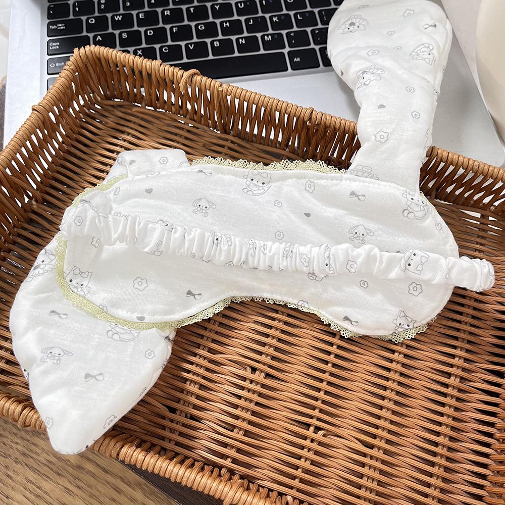 Adorable Bunny Ears Lace Eye Mask - Women's Anime Cartoon Sleep Shade