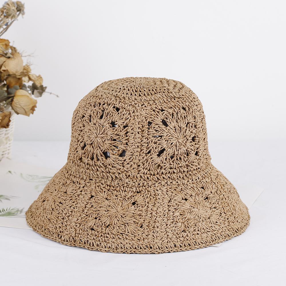 Women Straw Hats Crochet Hat Bucket Hat Uv Protection Sun Visor Beach Hats Women Visors Foldable Female Women Summer Sun Hat