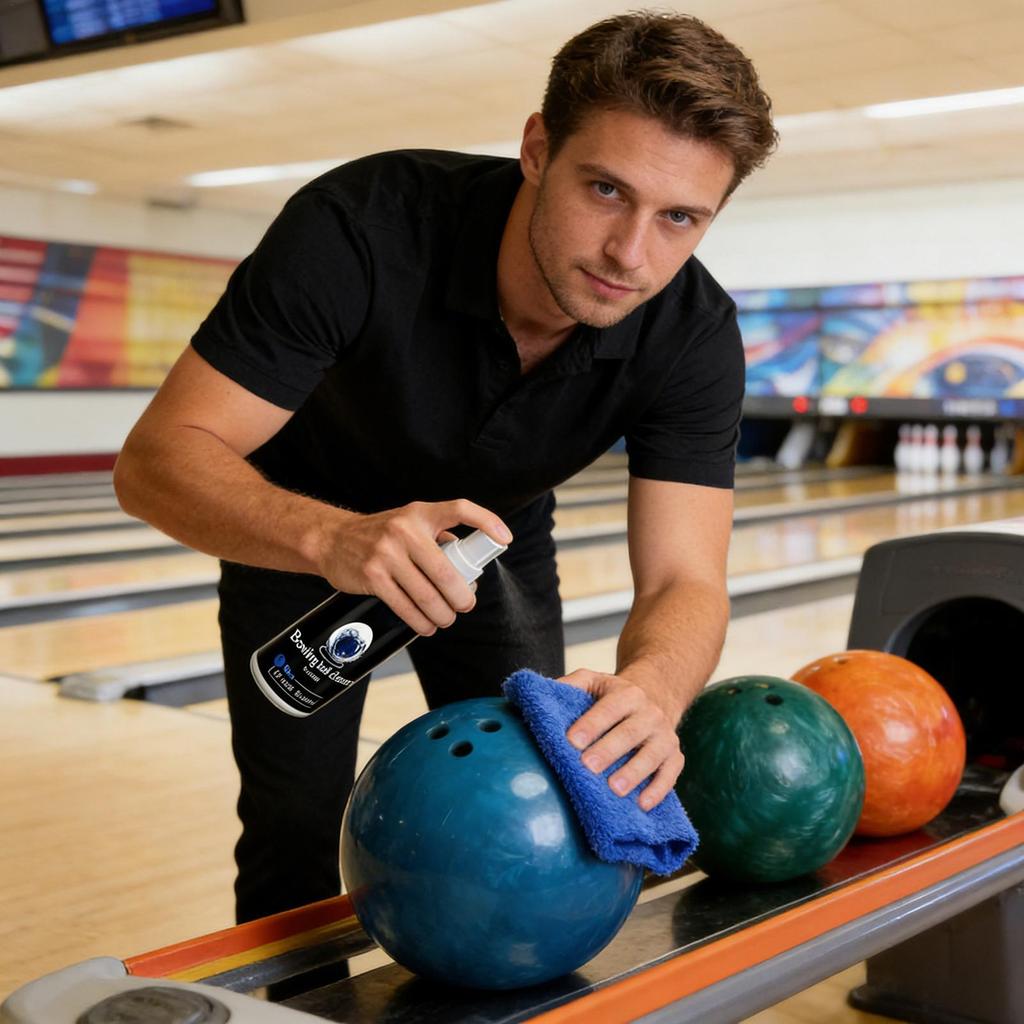 100ml Bowling Ball Cleaner Spray With Towel Fast Clean & Shine For Ball Maintenance Accessory Gym Billiards Use
