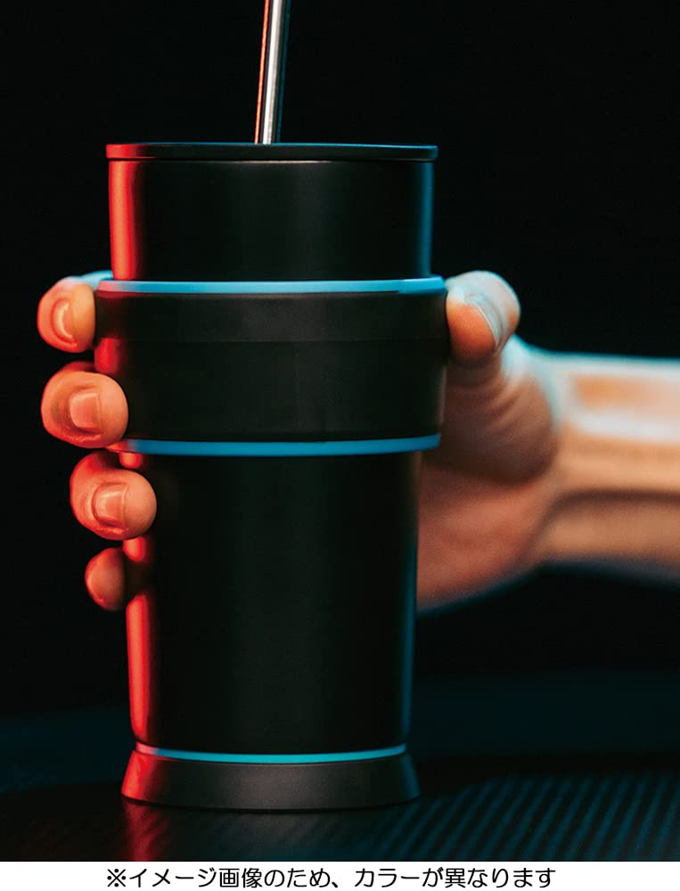Peacock RB Gaming Tumbler with Vacuum Keeps Hot and Cold Sports and Carbonated Beverages Hot and Red and Black ATX-R55 Straw, 550ml, Insulated,