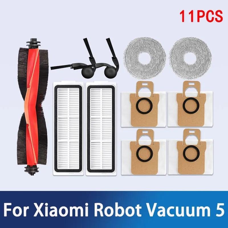 Für Xiaomi Roboterstaubsauger 5 / OV31GL Ersatzzubehör Rollbürste Hauptseitenbürste Wischlappen HEPA-Filter Staubbeutel Ersatzteile