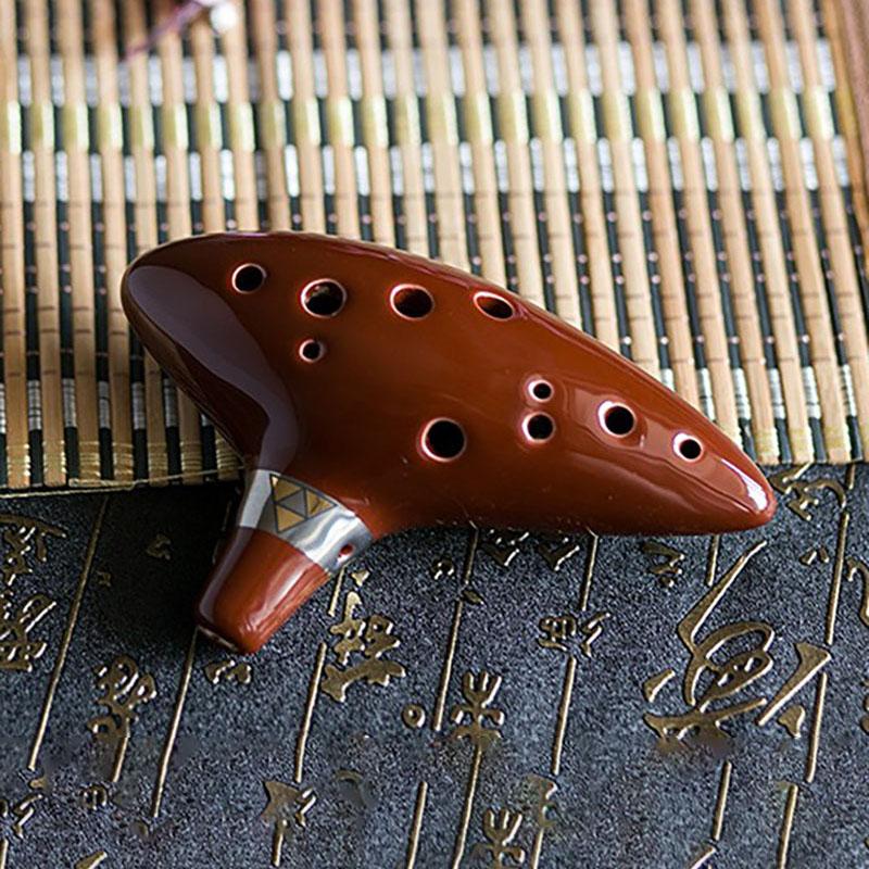 Ceramic Ocarinas 12 Holes Ocarinas Legend Ocarina of Time Professional Musical Instruments Offers Accessories Gifts