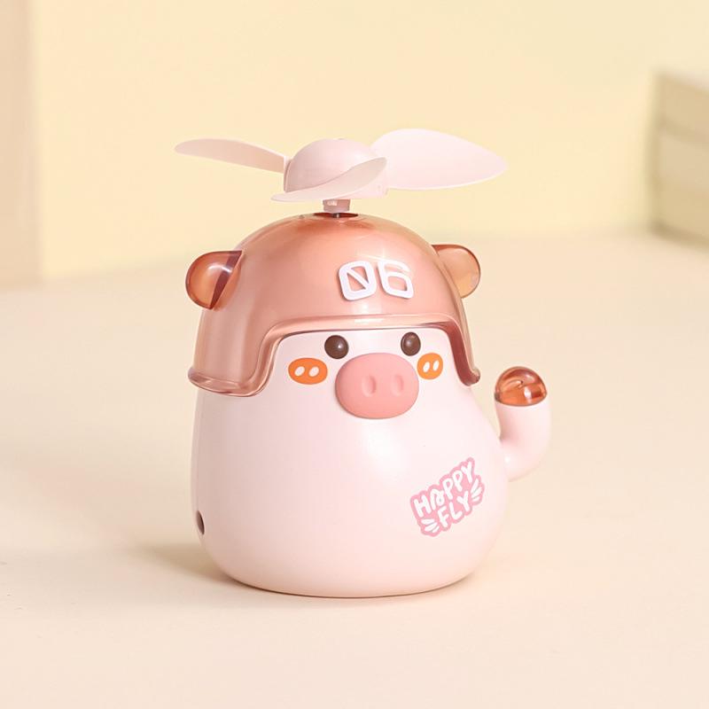 

Mini Cartoon USB Rechargeable Handheld Fan 77*67*81mm рожевий