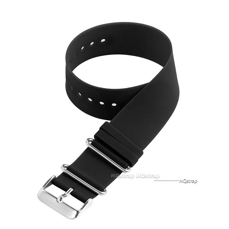 

18mm 20mm 22mm One Piece Silicone Strap for Casio Soft Rubber Band for Seiko Black Grey Men Women Replace Bracelet Accessories 20mm чёрный