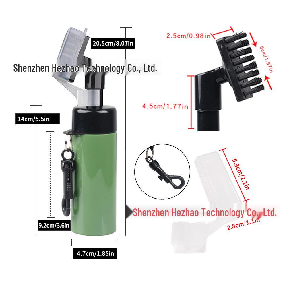 Multifunctional Golf Club & Ball Cleaning Brush with Spray Bottle