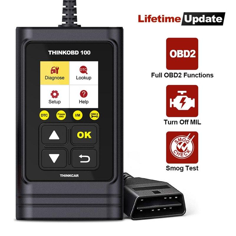 THINKCAR THINKOBD 100 Auto OBD2 skener Čtečka chybových kódů auta Vymazání kódu Test emisí 10 režimů OBD 2 funkce Autodiagnostika