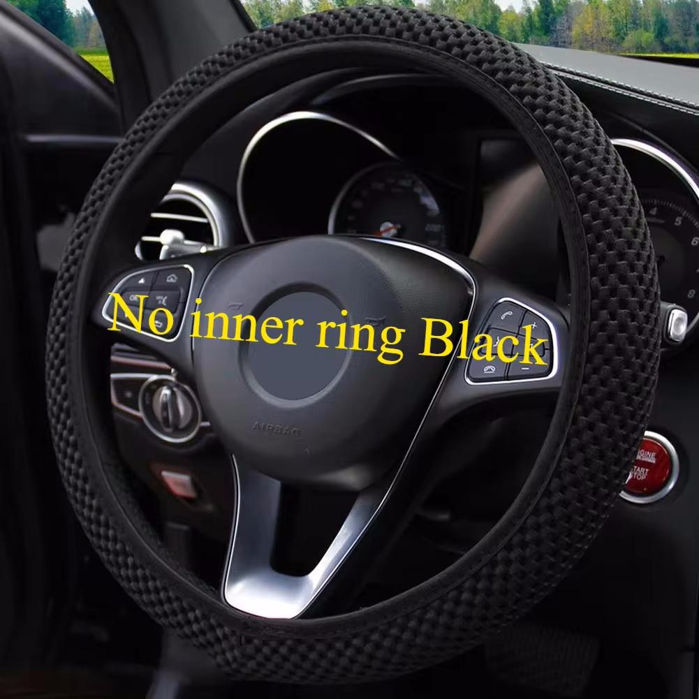 New Car Four Seasons Universal Massage Coarse Mesh Ice Silk Ring Free Elastic Fashion Steering Wheel Cover Internal Accessories