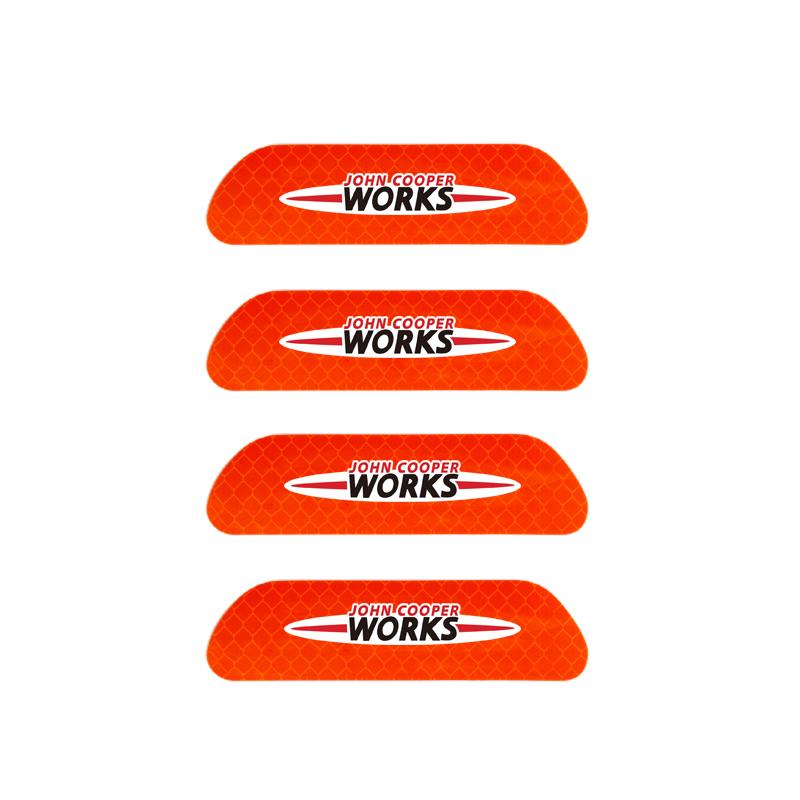 MINI Car Door Reflective Sticker Night Light Warning Decal For BMW MINI One Cooper JCW Countryman Clubman Cabrio Paceman Coupe