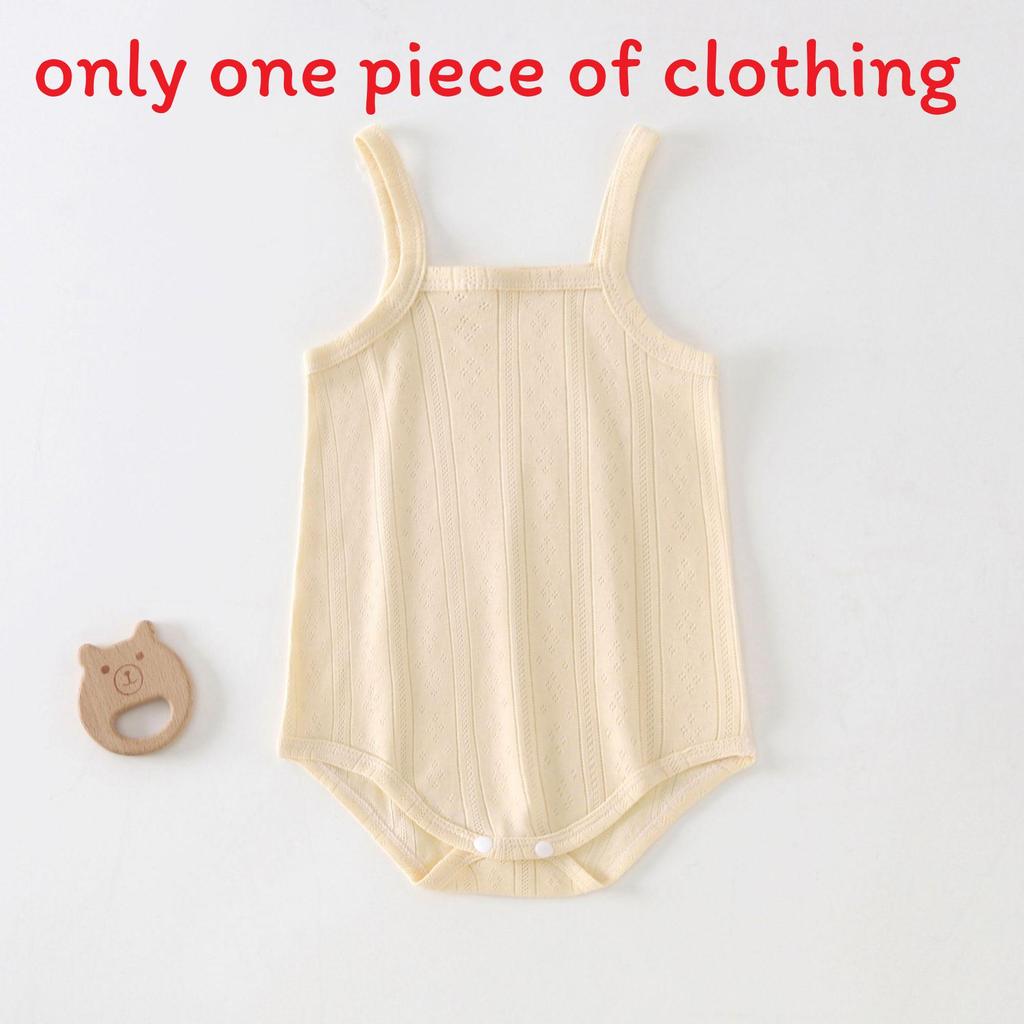 Baby Sleeveless Bodysuit With Breathable Cotton Fabric For Newborns Summer Infant Clothing