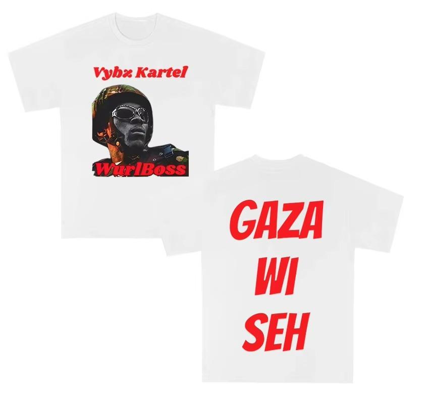 Rapper Vybz Kartels Meestverkochte Nieuwe Album T-shirt Unisex Modieus Retro 2026 Zomerprint Puur Katoen Korte Mouwen Top