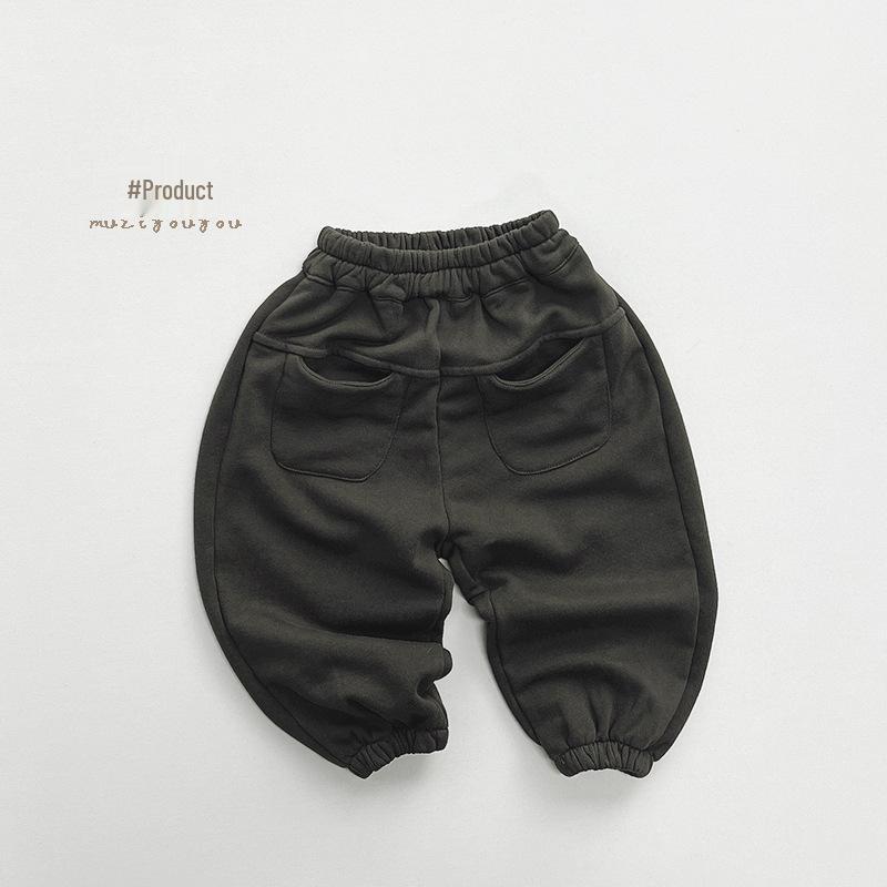 

Повседневные детские вязаные брюки: Модный корейский стиль для мальчиков и девочек, универсальная детская одежда 110 cm