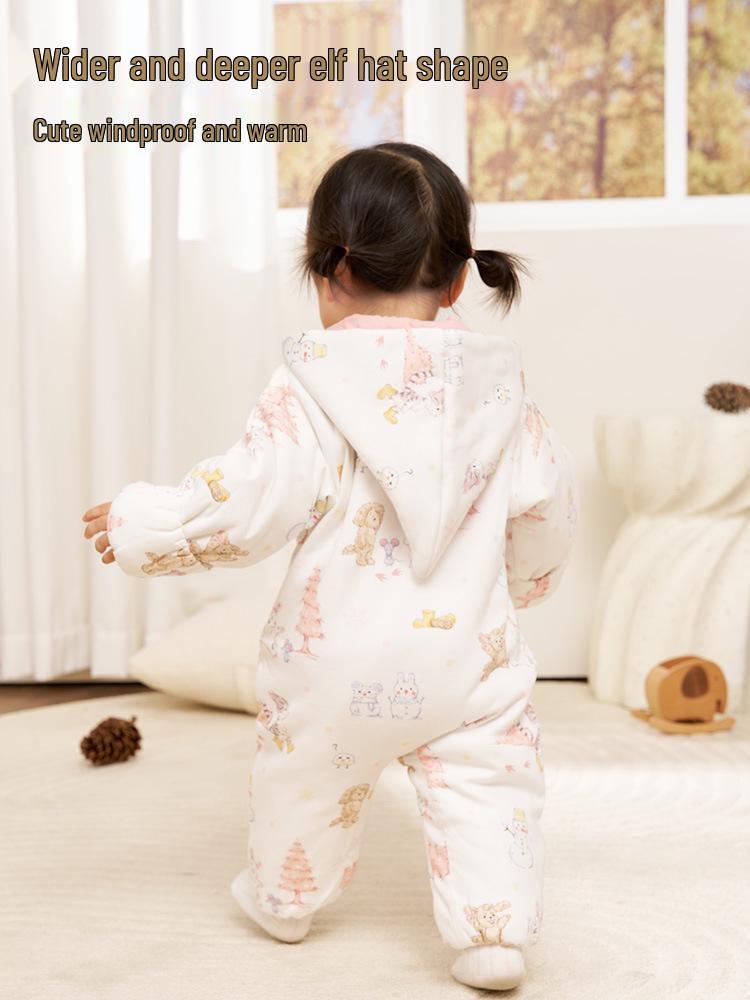 Andan Gesteppter Baby-Strampler: Baby- & Kleinkind-Jumpsuit für Herbst-/Winterausflüge.