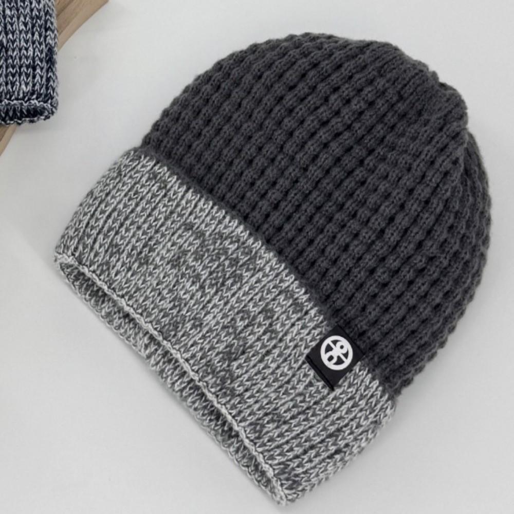 New Thick Knitted Hat Anti-Freeze Elastic Warm Woolen Hat Versatile Winter Warm Hat Daily Wear