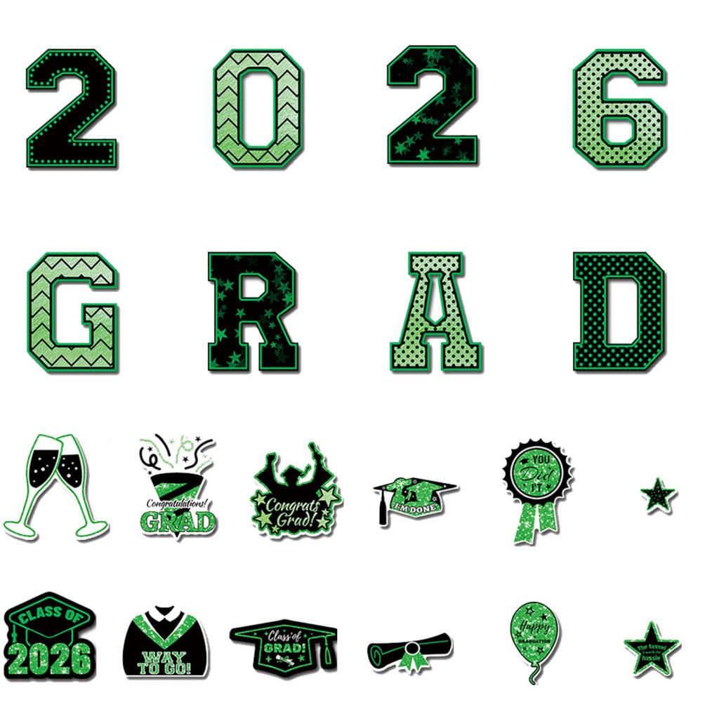 20 Pcs Graduation Car Magnets Senior Graduation Car Decoration Bumper Sticker Congrats Grad Magnet Magnetic Refrigerator Decal For Grad Party Supplies