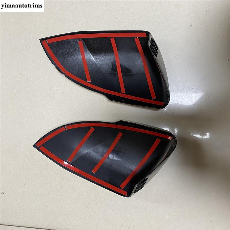 For Hyundai KONA 2025 2026 ABS Car Carbon Fiber Door Side Wing Rear View Mirror Protection Cover Trim Accessories Exterior Kit