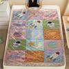 1Pc Space Print Flannel Blanket, High quality Comfortable for All Seasons, Home Decor, Warmth and Comfort, Perfect for Christmas Gifts W157