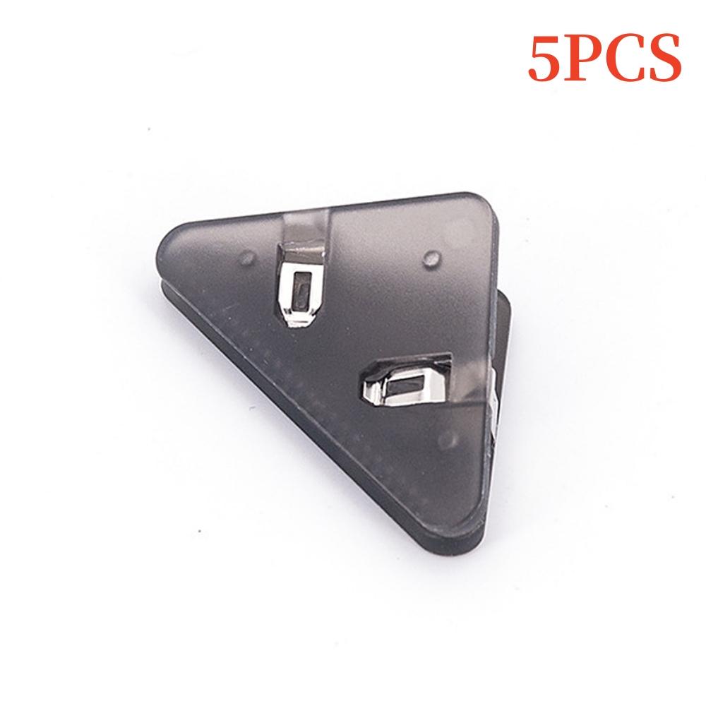 

5/10 шт. однотонные треугольные угловые зажимы, держатель для страниц, скрепки для бумаг, офисные аксессуары, зажим для фотографий, школьные принадлежности, канцелярские принадлежности 5PCS чёрный