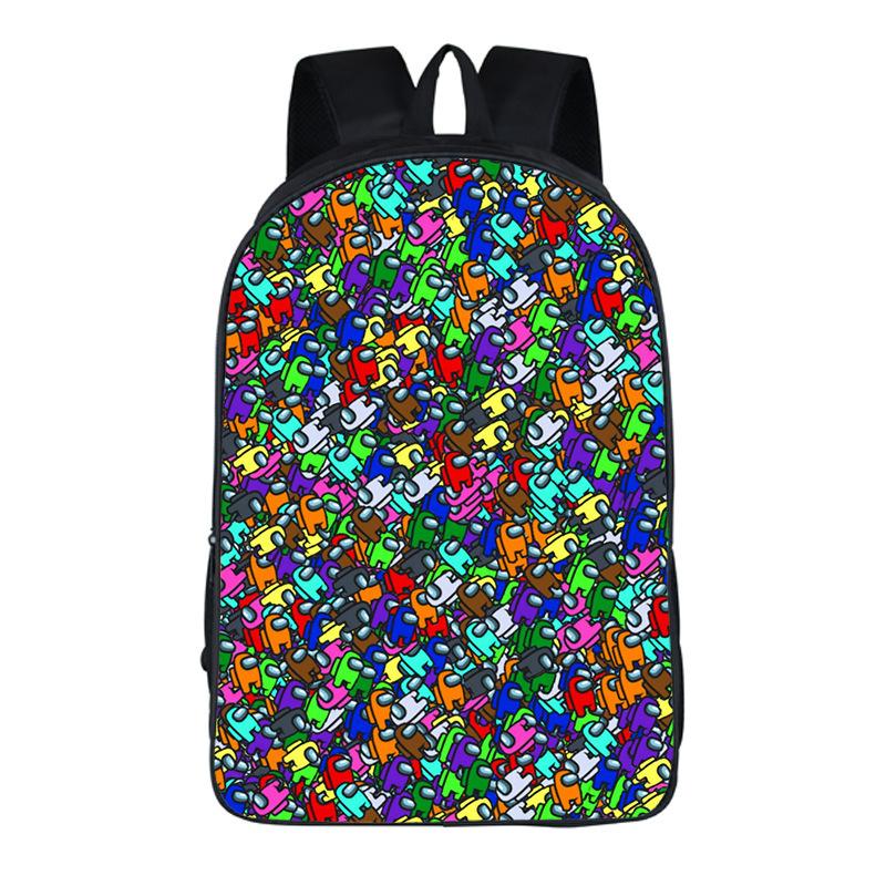 Among Us Game Merchandise Children'S Backpack Oxford Cloth Large Capacity School Bag Backpack