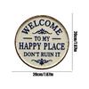 2D Flat Metal Retro Tin Painting Background Wall Mounted Hanging Painting, No Rope,