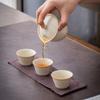 Small Fresh Travel Tea Set, Convenient Storage Bag, Ceramic Express Cup, Two or Three Cups of Tea Cans