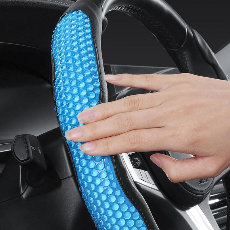 Gel Particles Steering Wheel Cover Breathable Non-Slip Steering Wheel Covers Cushion Soft Hand Pad Accessories For Car SUV Truck