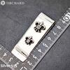 Sterling Silver 925 Money Clip for Men and featuring a lily Women, (fleur-de-lis) design.