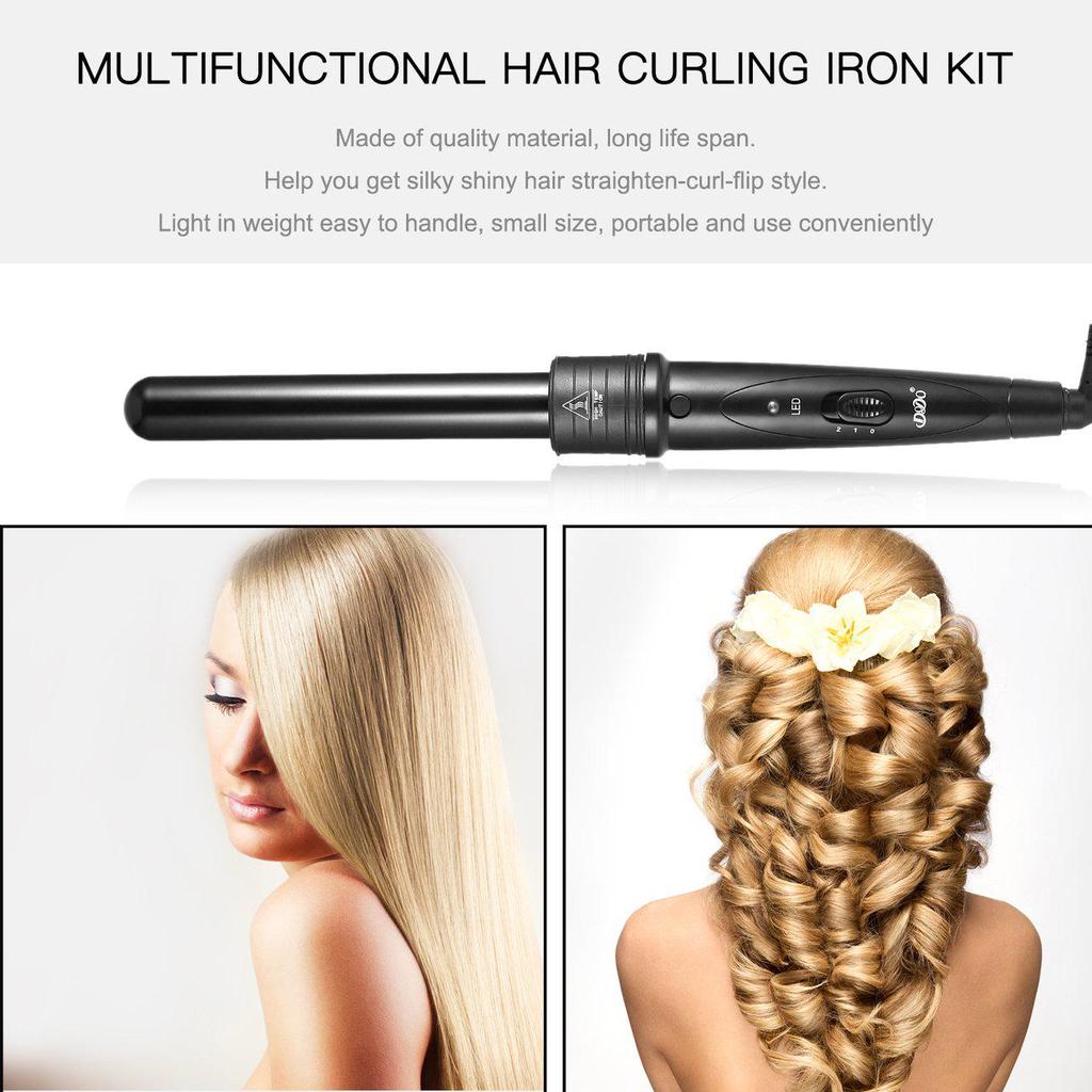 Z2813 Interchangeable 3 4 In 1 Ceramic Hair Curling Iron Set Home