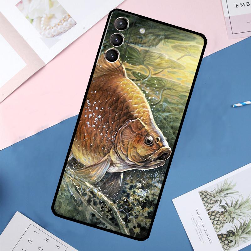 Fish Fishing Case For Samsung Galaxy S24 Ultra S21 S22 S23 S25 Ultra S9 S10 Plus S20 FE S25 FE Back Cover