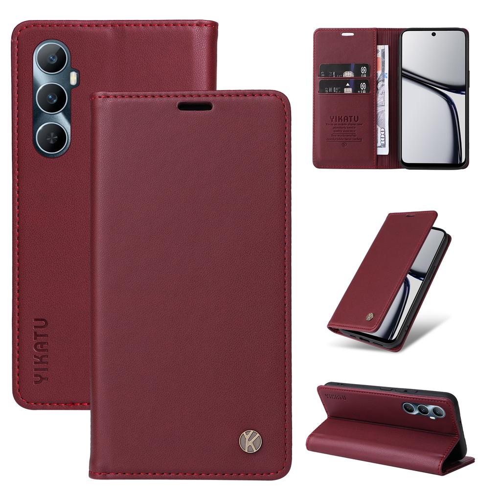 YIKATU YK-001 For Realme C65 4G Case Anti-Scratch Leather Wallet Phone Cover