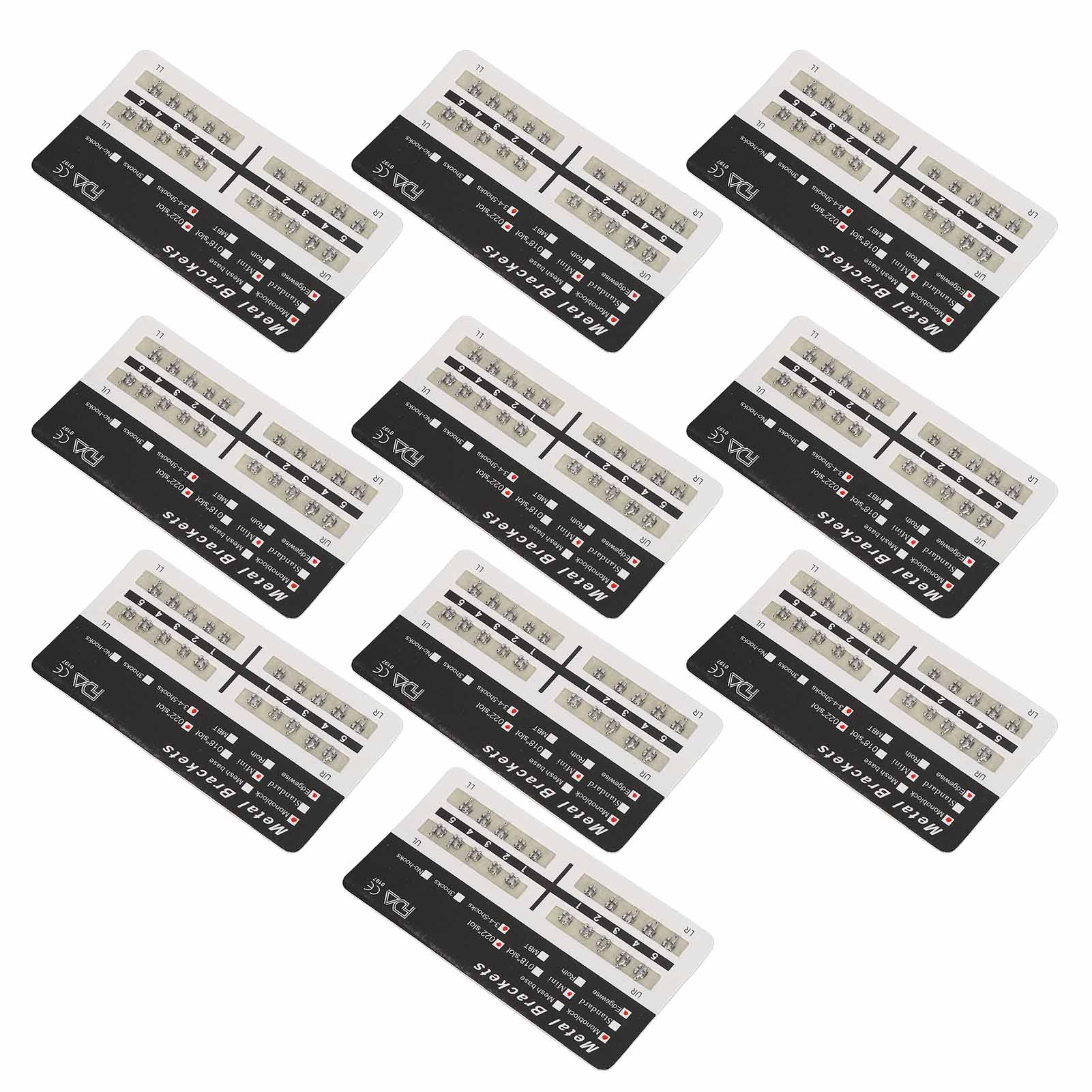 

Кронштейны для зубов Edgewise, паз 0,022 дюйма, крючки 345, нержавеющий мини-кронштейн для металлических зубов для больницы