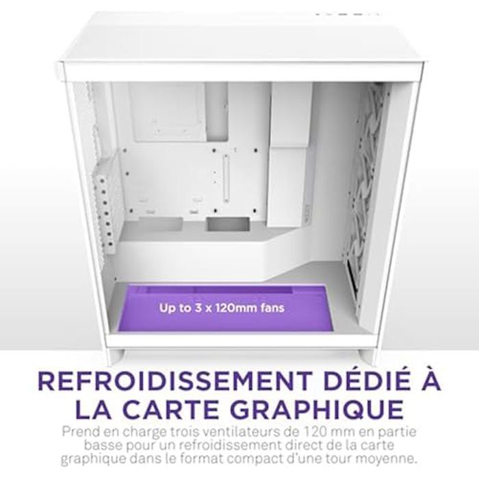 Midi-Tower - nzxt - cm-h72fw-01 - h7 flow - weiß