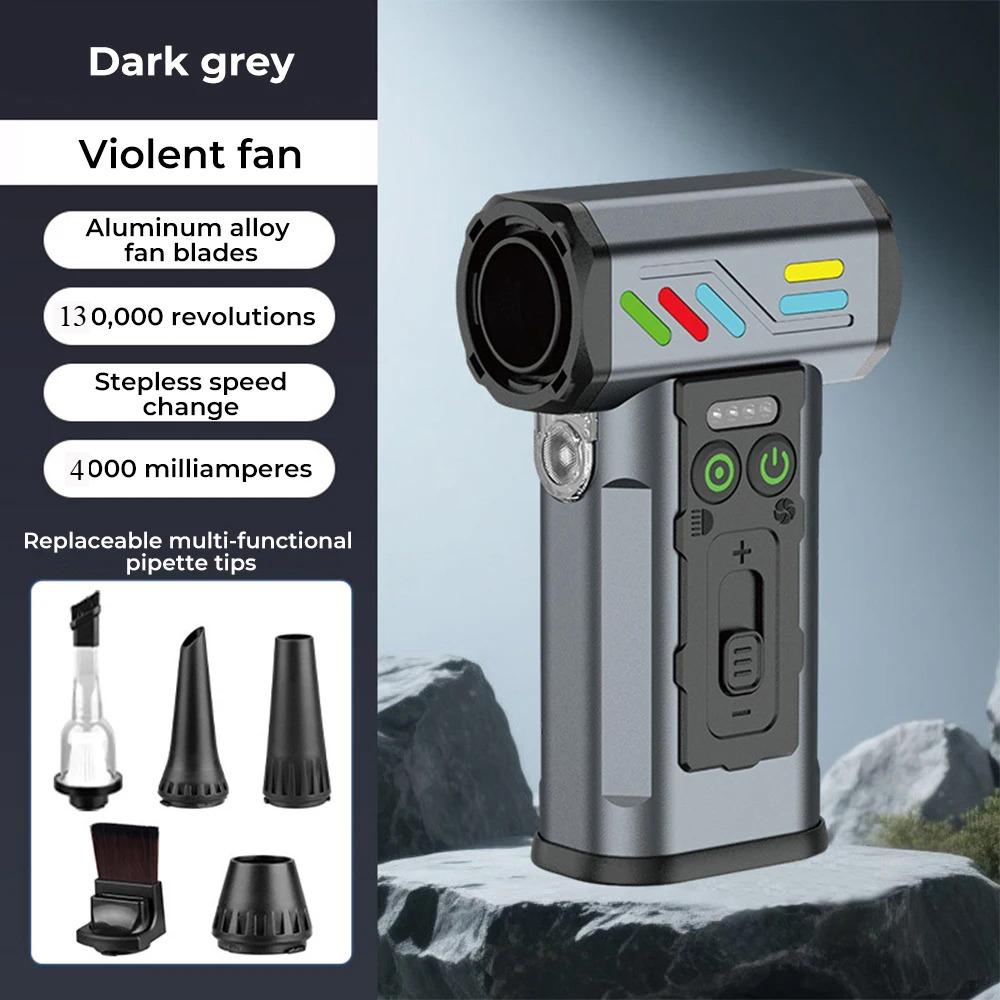 130000RPM Turbo Jet Blower Brushless Motor Violent Fan Portable Cleaning Tool USB Rechargeable Handheld Blower PC Tool