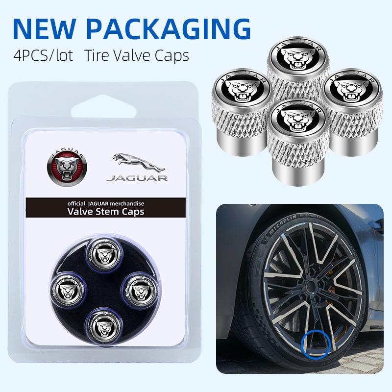 Automobile  Aluminum Wheel Tire Valve Stem Caps Airtight Covers For Jaguar XF 250 X Type F Pace Xj X351 Xe S-Type XFR XKR XEL HH1