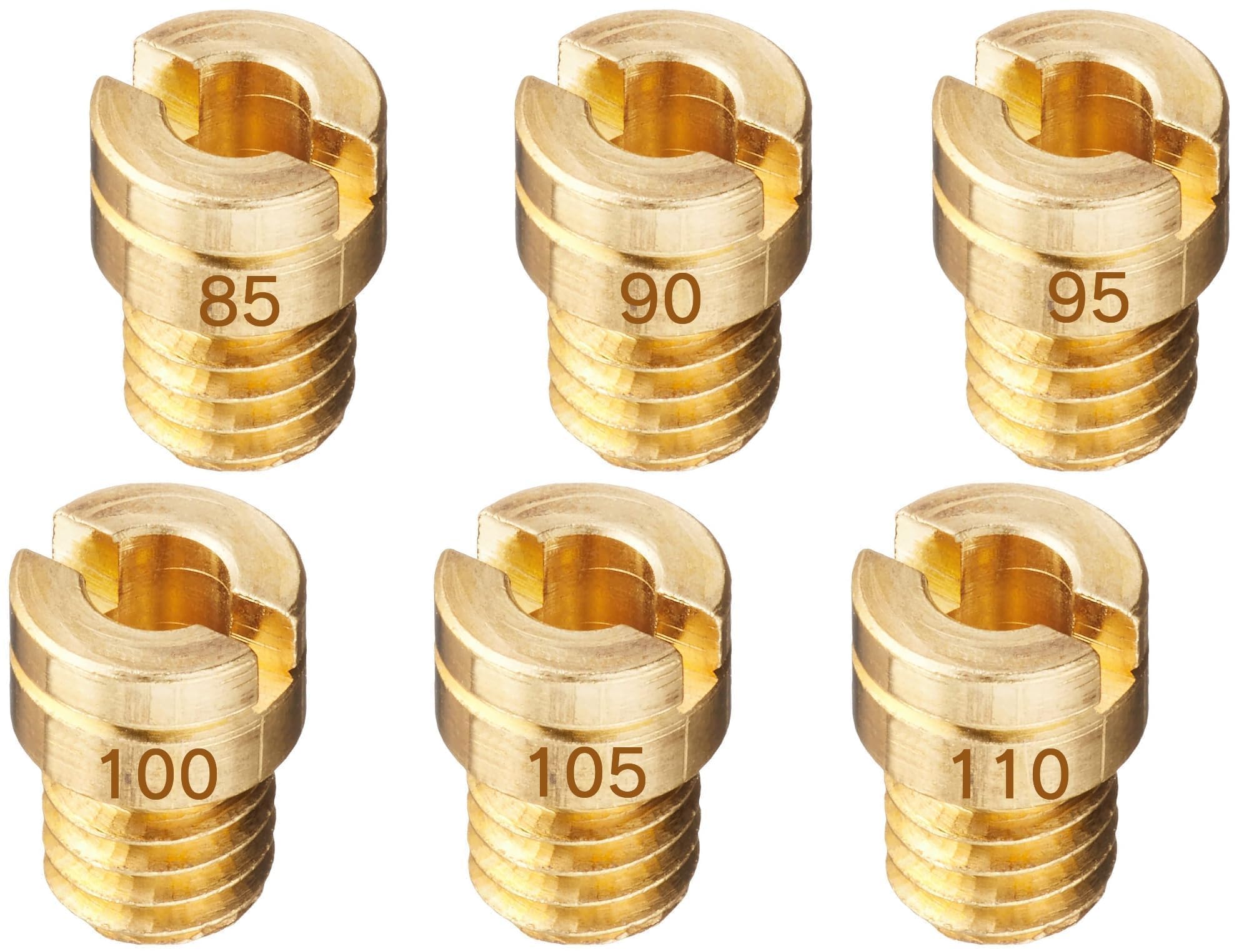 Jetsetmoto Main Jet Keihin Round/Small PC20 PWK PE (5x6.7) 1 #85-#110-6PCS