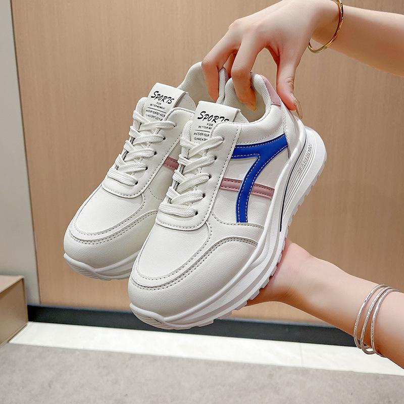 Fashion sports shoes women's soft-soled women's shoes 2025 spring new soft leather versatile white shoes lightweight casual running shoes