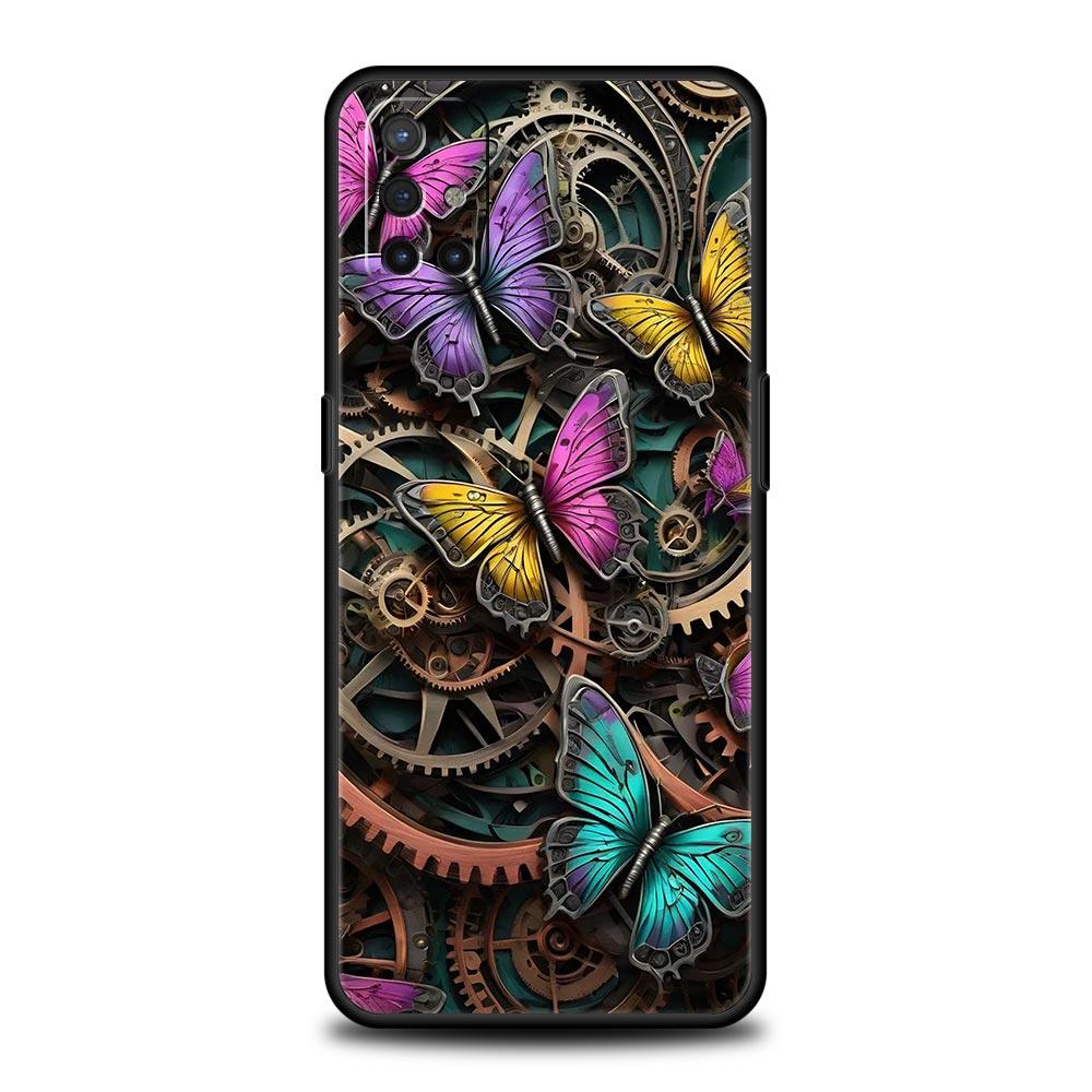 Phone Case For Oneplus 13R 13 12 10T 11 R10 Nord N100 N200 N10 9 9R CE 3 Z Pro Lite Soft TPU Cover Fashionable Butterfly Flower