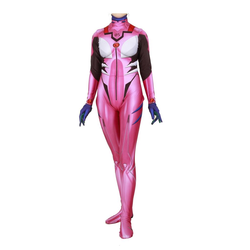 Costume Intero Cosplay Tuta da Battaglia Eva Asuka
