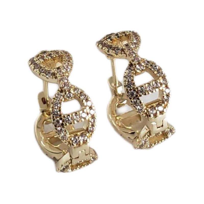 APM Monaco Fashion earrings hoop design 18K gold plated earrings women s gold yellow YE15707OX