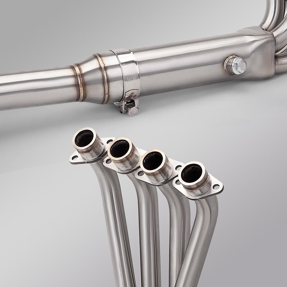 QJ Sai 421 Motorcycle Moped Exhaust System: Full Front & Rear Pipe Set 2025