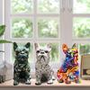 Colorful Dog Statue French Bulldog Home Decorations The Nordical Graffiti Animal Statue Decorative Figurines Gift For Dog Lovers