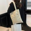 Trendy Cott Filled Shoulder Bag Simple Design Nyl Handle Bag for Daily Use Comfortable and Versatile Texture Storage Bags