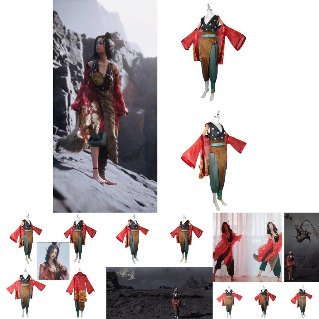 Charming Anime Black Myth Wukong Fox Spirit Pingping Cosplay Outfit For Magical Roleplay