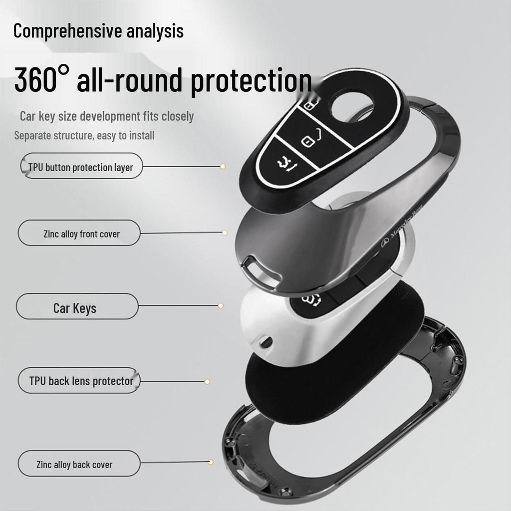 Metal Key Case for 26 Model Mercedes CLA EV: Fits 300L Long Range Pure Electric Models