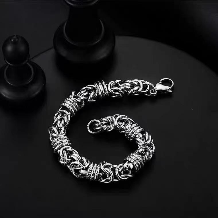 Men's Retro Stainless Steel Multi-Layer Horsewhip Bracelet