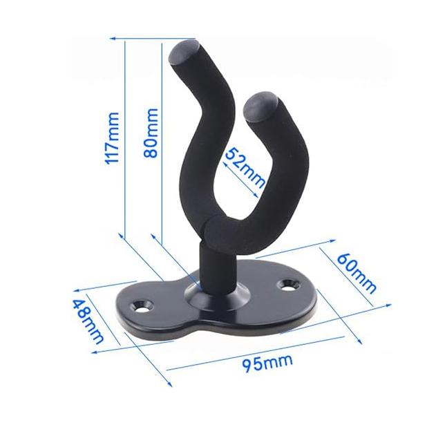 2er-Pack Gitarren-Wandhalterung, Ukulele-Hakenhalter Ständer Gitarrenhaken Haken für Akustik-Elektro-Bassgitarren und Ukulele