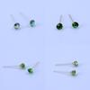 Korean Simple Street Stall Boxed Earrings: 4mm Shiny Resin Rhinestone Studs