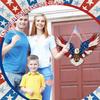 Couronne Aigle Patriotique du 4 Juillet Porte-Manteau en Bois Aigle Américain Panneau de Bienvenue Suspendu Vintage pour le Jour de l'Indépendance le Jour du Souvenir Porte de Maison Mur
