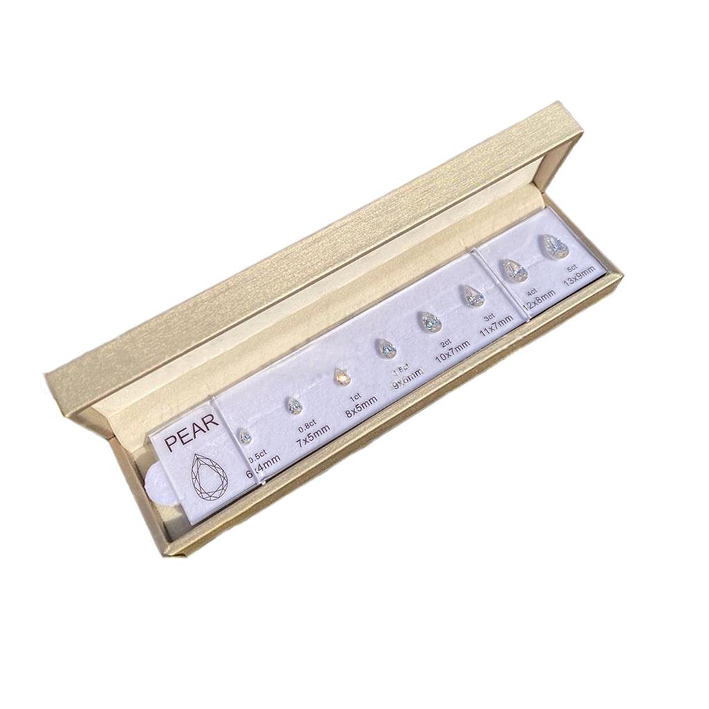 Multipurpose All Shapes Gemstones Rings Size Reference Chart Including Cubic Zirconia for Jewelry Shops Daily Use