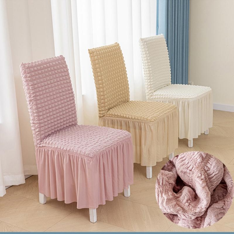 

Новая юбка с пузырьковой пленкой, чехол на стул, универсальный чехол на стул для гостиной, обеденного стола